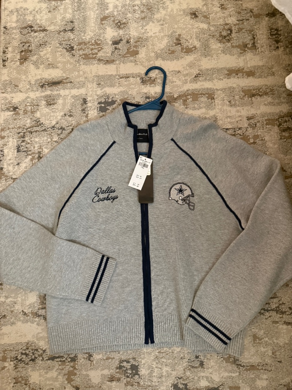 NWT Dallas Cowboys Mockneck Zipper Cardigan